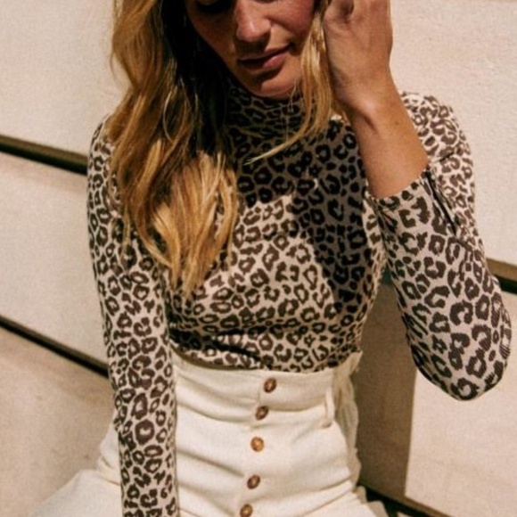 Sezane Felix Leopard Jumper Size S NWT - Picture 2 of 9